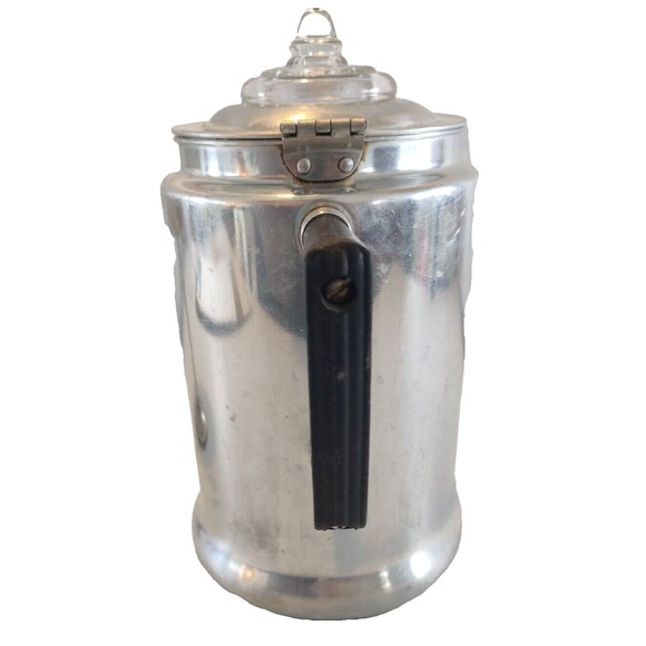 Vintage Stovetop Coffee Percolator Bakelite Handle 8-Cup-Top Is Glass - Picture 4 of 13